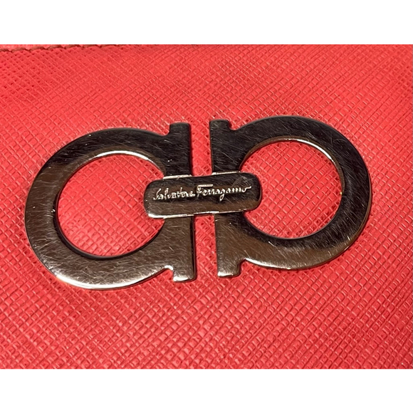 Salvatore Ferragamo Red Leather Wallet VGUC - Picture 13 of 13